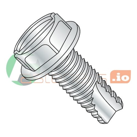 Newport Fasteners Thread Cutting Screw, 5/16"-18 x 1-1/2 in, Zinc Plated Steel Hex Head Slotted Drive, 1000 PK 818820